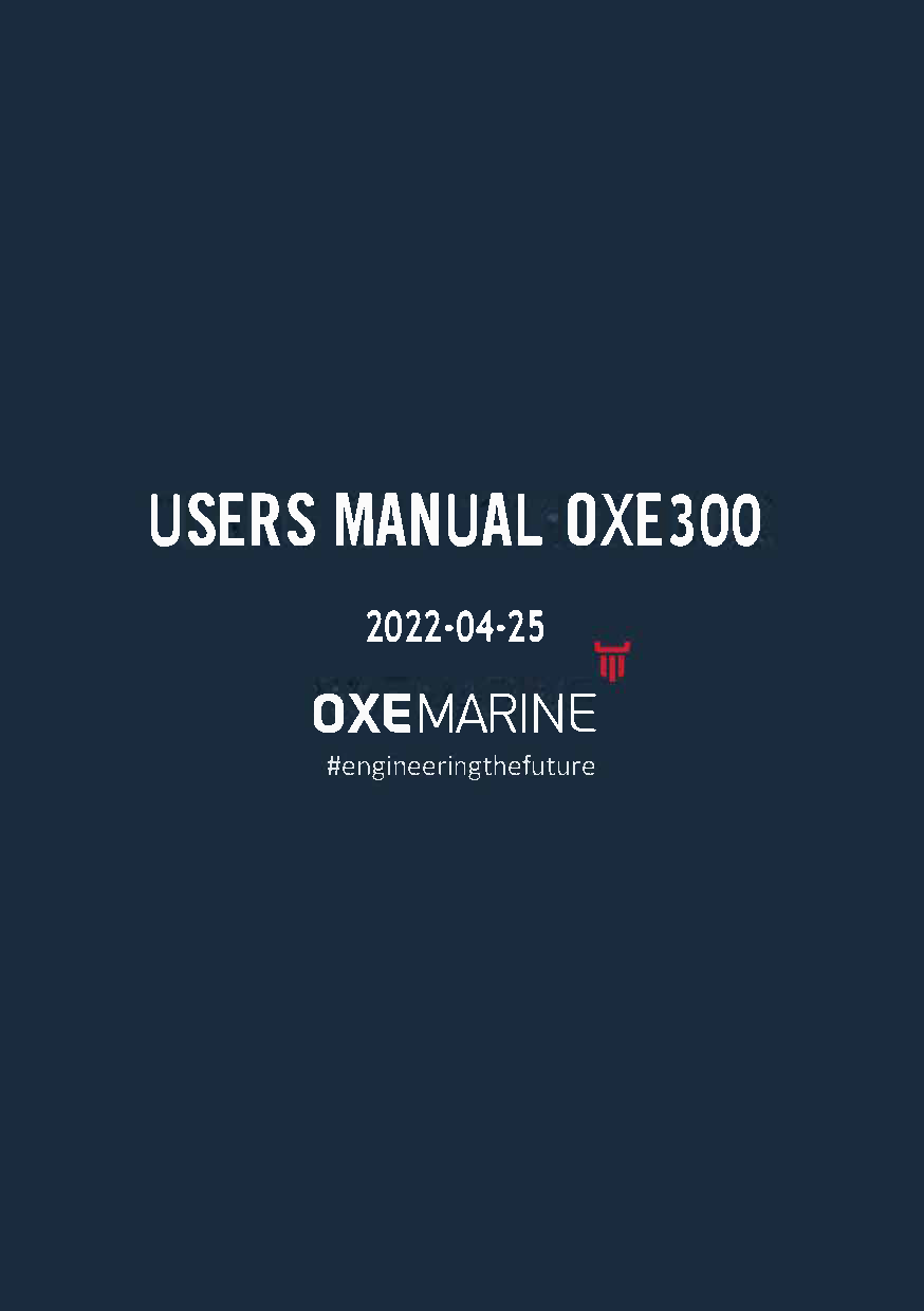 USERS MANUAL OXE300 (1)