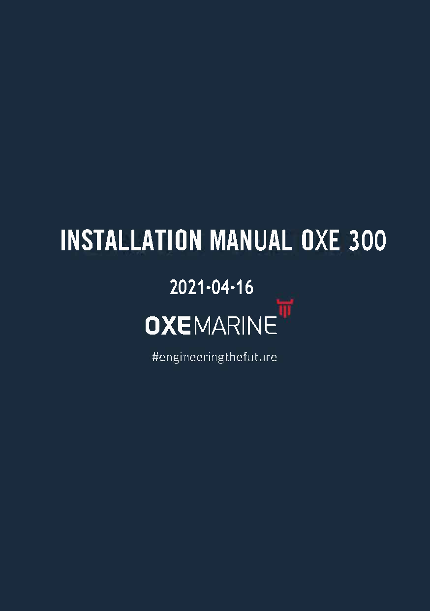 INSTALLATION MANUAL OXE 300 (1)